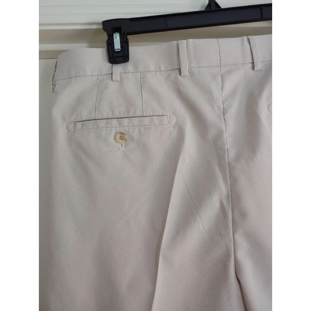 Peter Millar Wicking Tan Stripe Golf Outdoor Mens Shorts 35